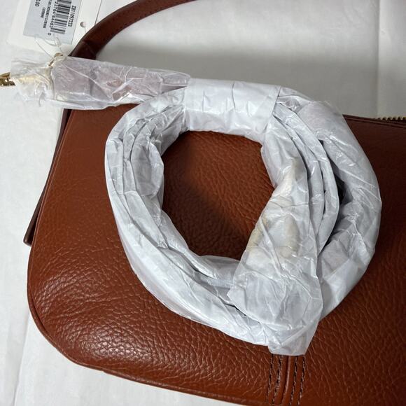 Fossil Jolie Leather Crossbody Bag Purse NWT Cayenne Brown Rust Pebbled - Picture 7 of 10